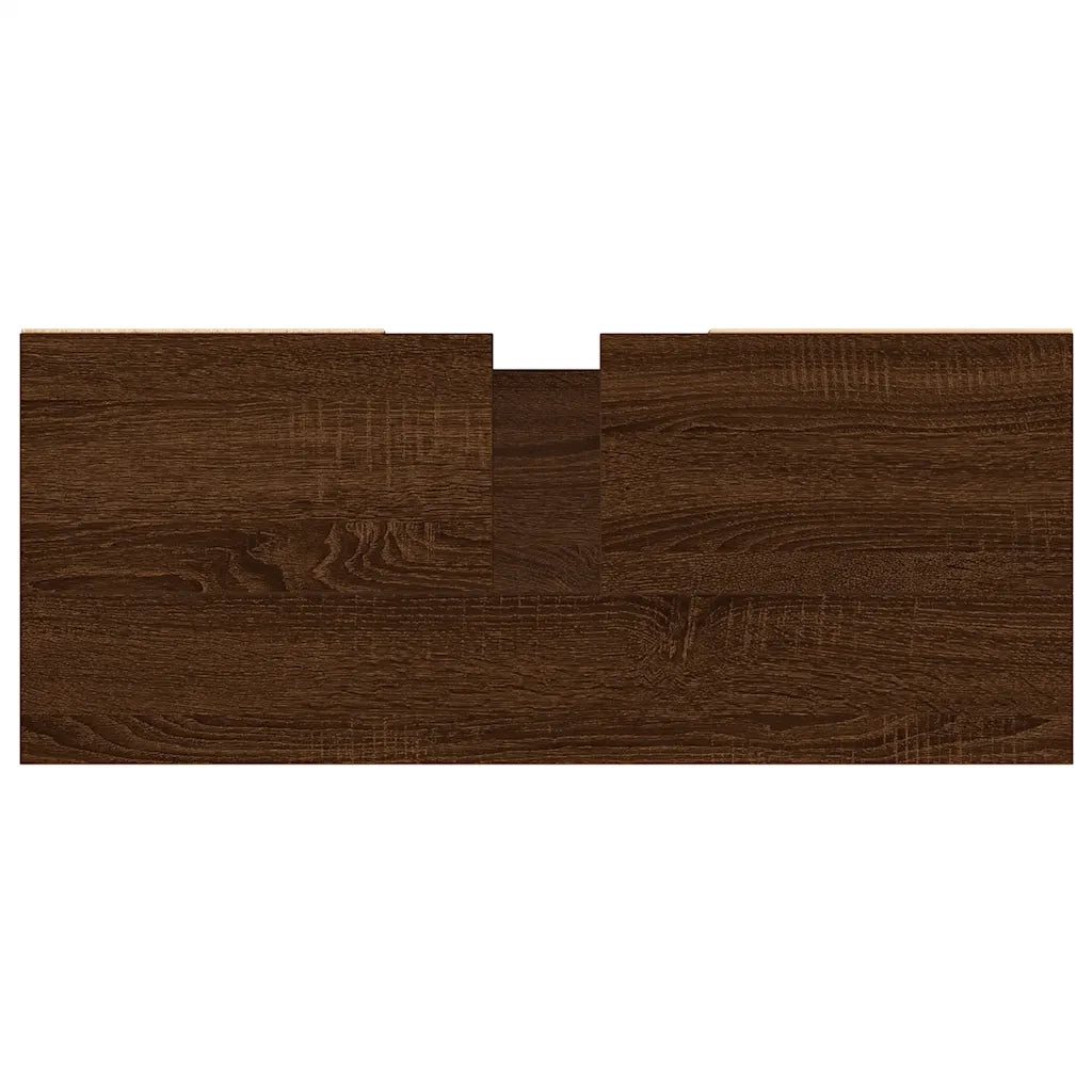 Armadietto Bagno Rovere Marrone 80x33x60cm in Legno Multistrato 831643
