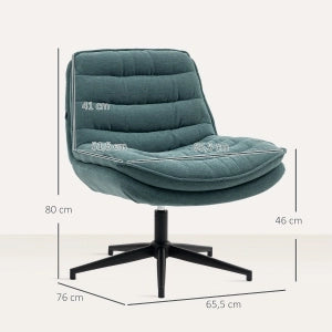 SEDIA Ufficio girevole senza braccioli 65,5x76x80 cm Verde scuro