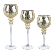 Portacandela di Natale con Calice Oro Creack Formato: H 40 cm