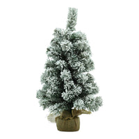 ALBERO DI NATALE INNEVATO CON BASE JUTA H 60 CM