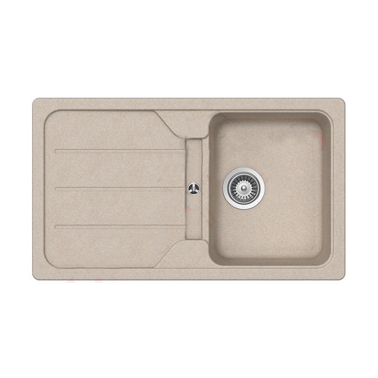 Lavello avena 1 vasca e sgocciolatoio 86x50