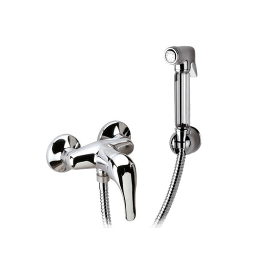 Set doccetta bidet relax con doccia a pulsante, flessibile, miscelatore doccia e supporto lux