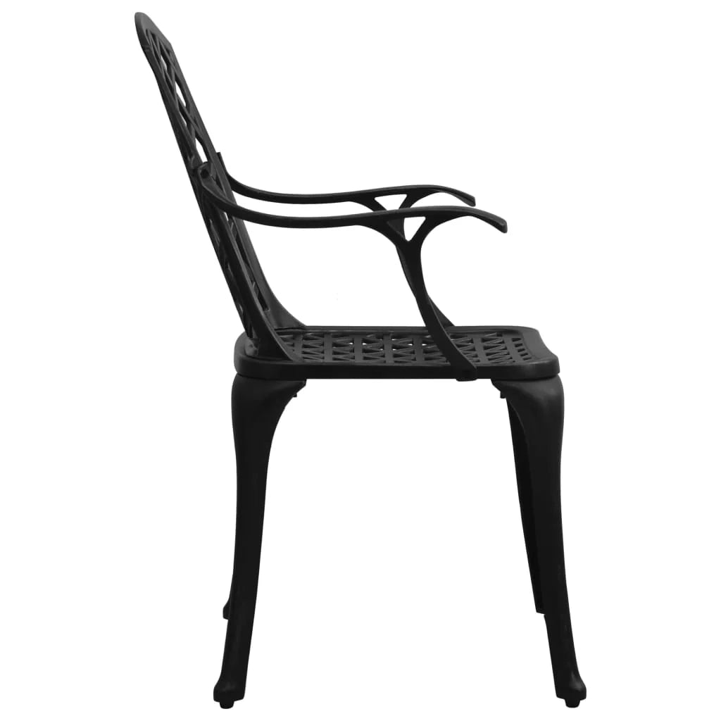 Set da bistrot da giardino in alluminio pressofuso nero da 3 pezzi mobili da esterno per patio 02_0013510
