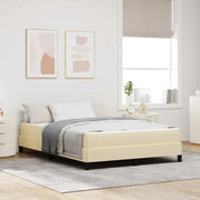 Letto a molle con materasso Crema 160 x 200 cm Tessuto 3398505