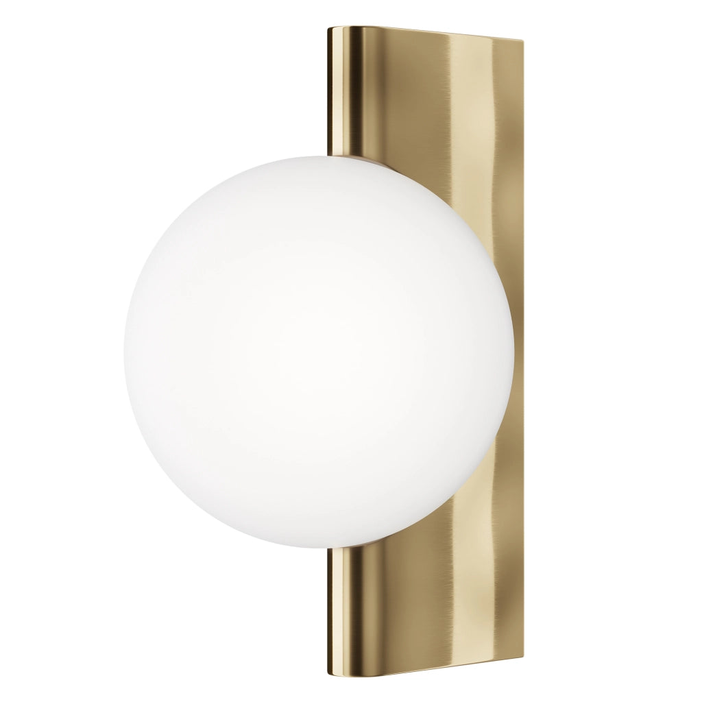 Maytoni applique contemporanea Avant-garde 1 luce G9 ottone metallo diffusore bianco