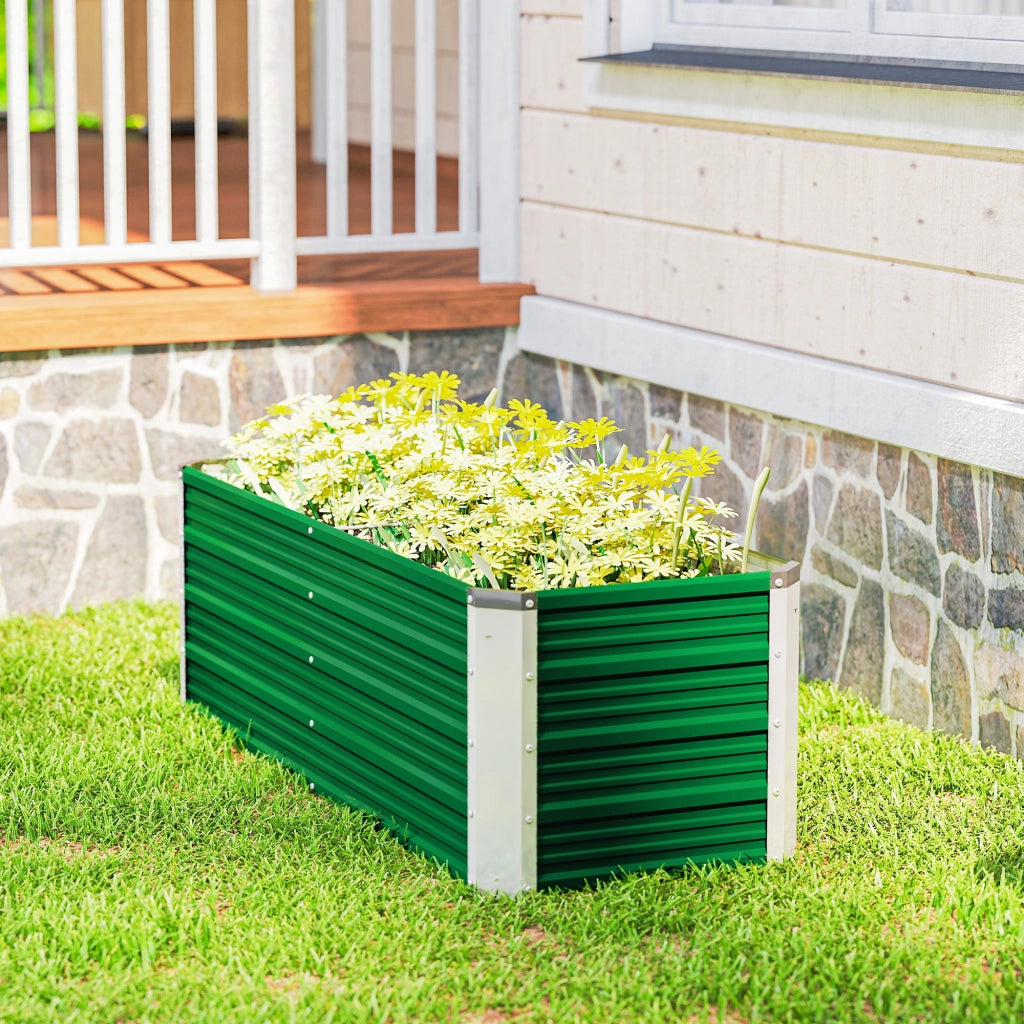 Fioriera da Giardino in Acciaio ¨C zephmum ¨C Verde 125x47x44 cm