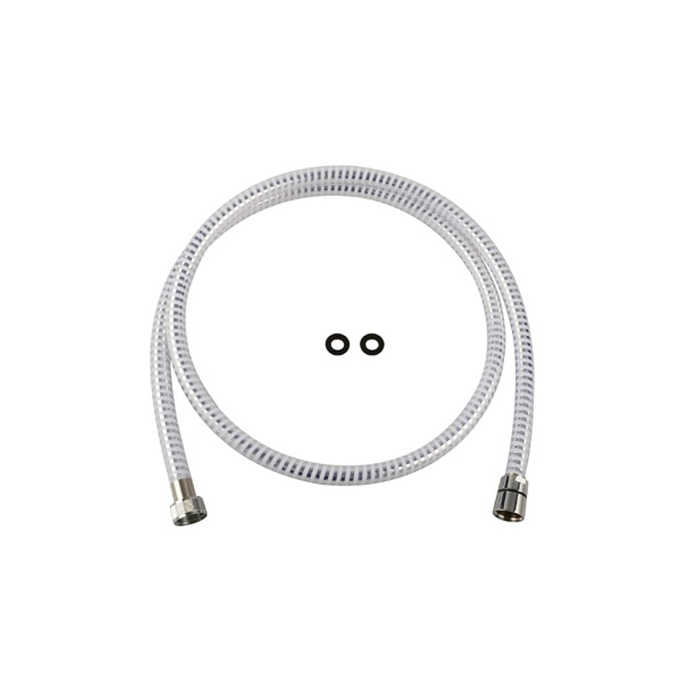 Flessibile doccia in plastica rinforzata, da 200 cm, cromato-bianco