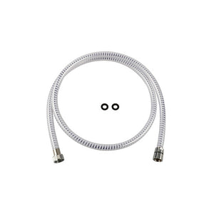 Flessibile doccia in plastica rinforzata, da 200 cm, cromato-bianco