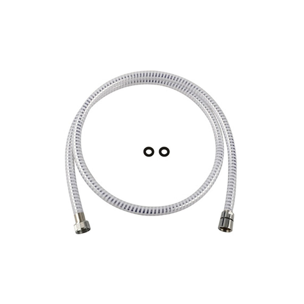 Flessibile doccia da 150 cm cromato-bianco in plastica rinforzata