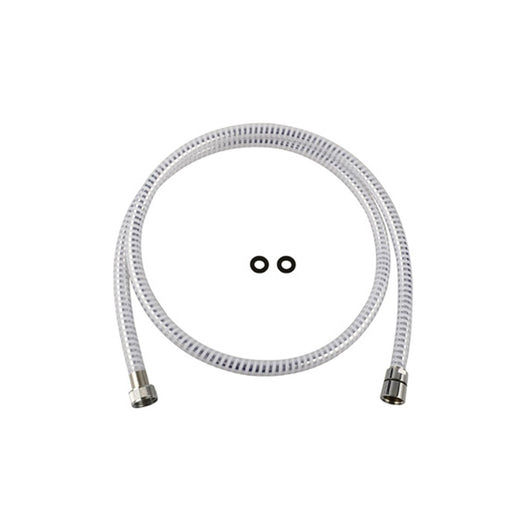 Flessibile doccia da 150 cm cromato-bianco in plastica rinforzata