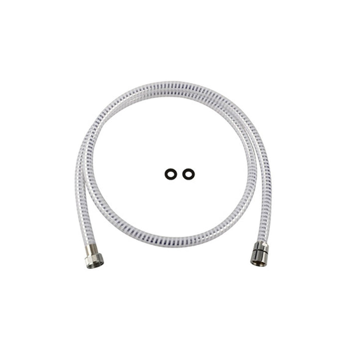 Flessibile doccia da 150 cm cromato-bianco in plastica rinforzata