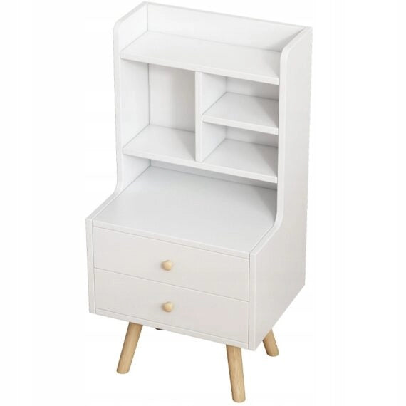 Comodino, bianco 36x46x90 cm