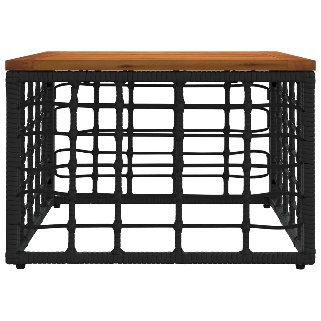 Tavolo da Giardino Nero e naturale 55 x 55 x 37 cm 42035139