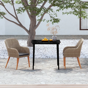Set da Pranzo da Giardino 3 pz con Cuscini Marrone 3099523