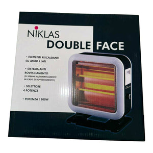 STUFA NIKLAS AL QUARZO DOUBLE FACE 1600W