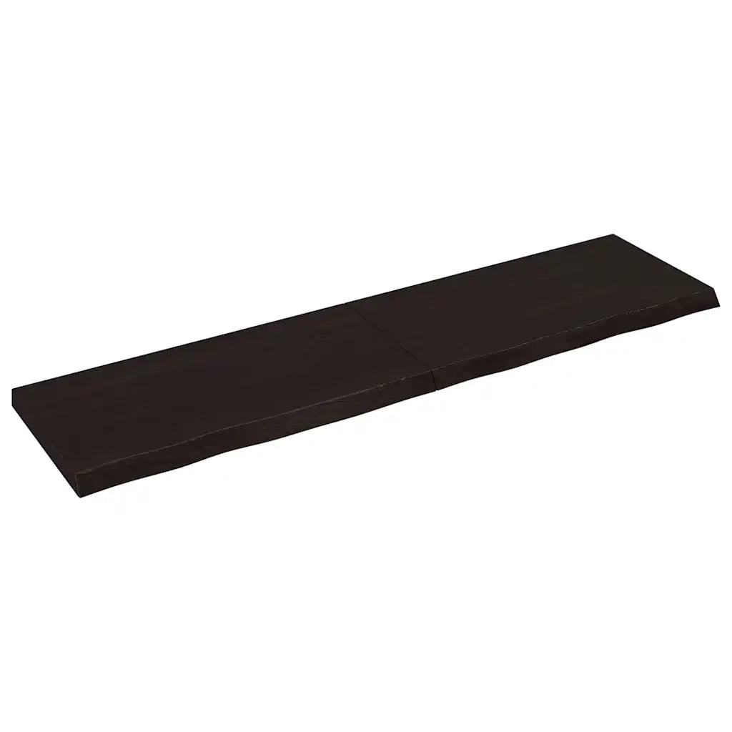 Piano Bagno Marrone Scuro 200x50x(2-6)cm Legno Trattatocod mxl 71871