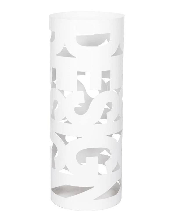 Portaombrelli Salvaspazio in Metallo Design Bianco 52 cm