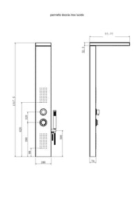 Colonna doccia idromassaggio LUCIDA con miscelatore meccanico 3 funzioni