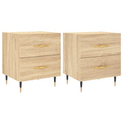 Set di 2 Comodini | Armadio da Notte | Mobiletto da notte Rovere Sonoma 40x35x47,5 cm in Legno Multistrato