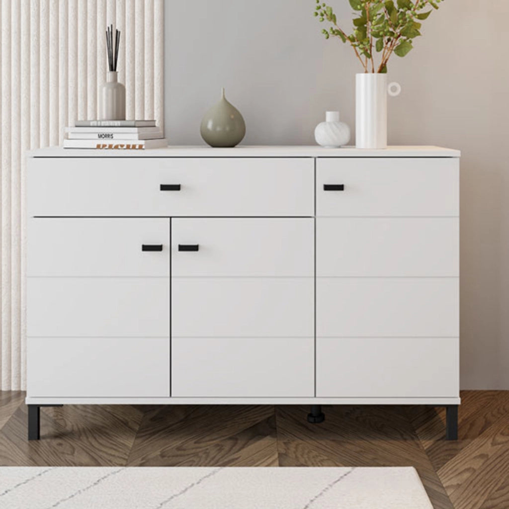 Madia Djanet, Credenza 2 Ripiani, 116x35x78h cm Bianco