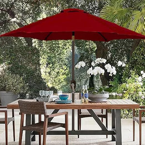 Ombrellone da Giardino Bordeaux con Air Vent e Inclinazione Regolabile Manovella