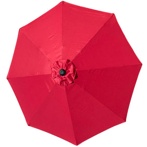 Ombrellone da Giardino Bordeaux con Air Vent e Inclinazione Regolabile Manovella