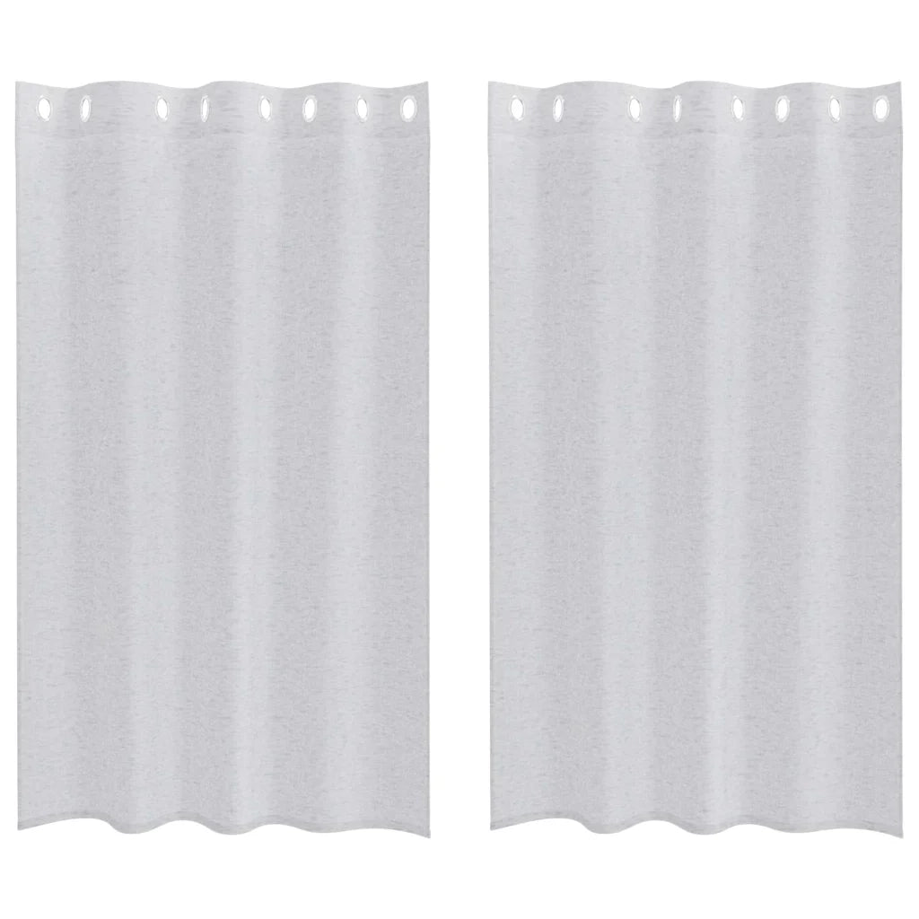Tenda in Velo 2 pz Grigio chiaro 175 x 140 cm Poliestere 4107998