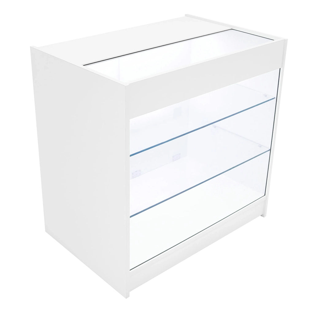 Set Banconi Bianco Helios LED K900 CM60 con Serratura e Vetrina Espositiva