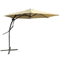 Ombrellone da Giardino Beige Decentrato 3 x 3 Mt Base a Croce e Sistema Air Vent