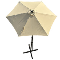 Ombrellone da Giardino Beige Decentrato 3 x 3 Mt Base a Croce e Sistema Air Vent