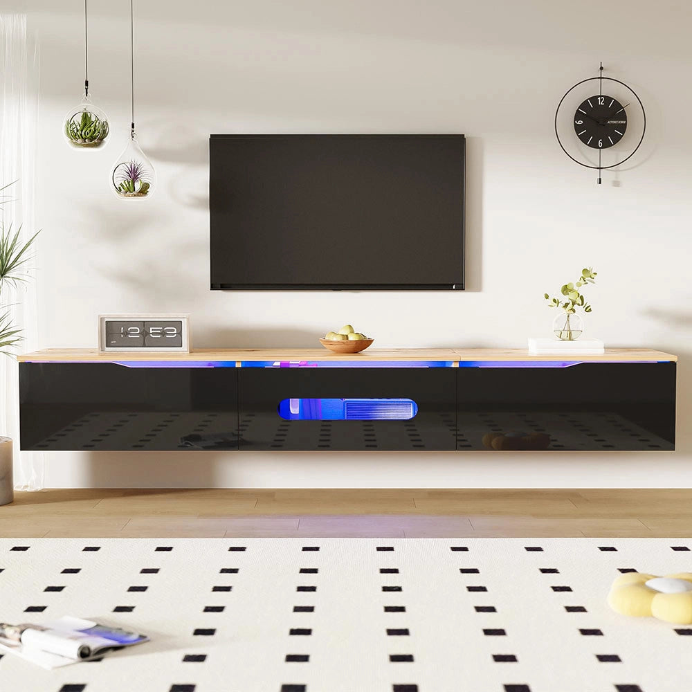 Mobile TV moderno - Xylo - 180cm superficie lucida LED RGB