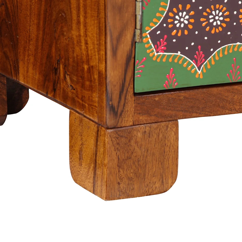 vidaXL Credenza Multicolore 90x35x60 in Legno Massello di Acacia