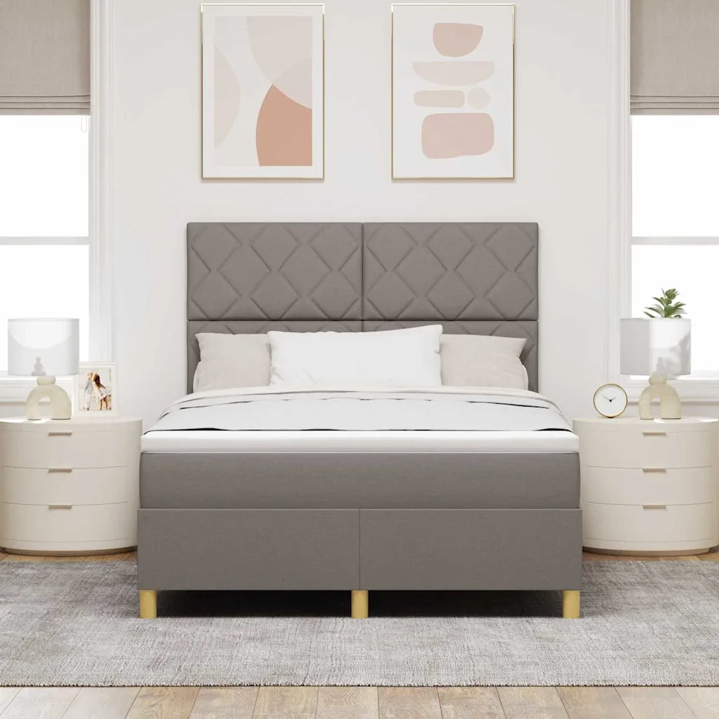 Letto a Sorgente LED con testiera Talpa 140 x 200 cm Tessuto 3343184