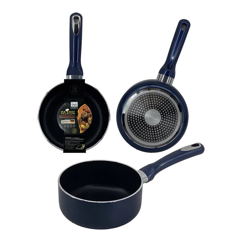 MA MAISON MR CHEF PREMIUM CASSERUOLA CM.16 ANTIADERENTE IN ALLUMINIO CUCINA TRADIZIONALE E INDUZIONE