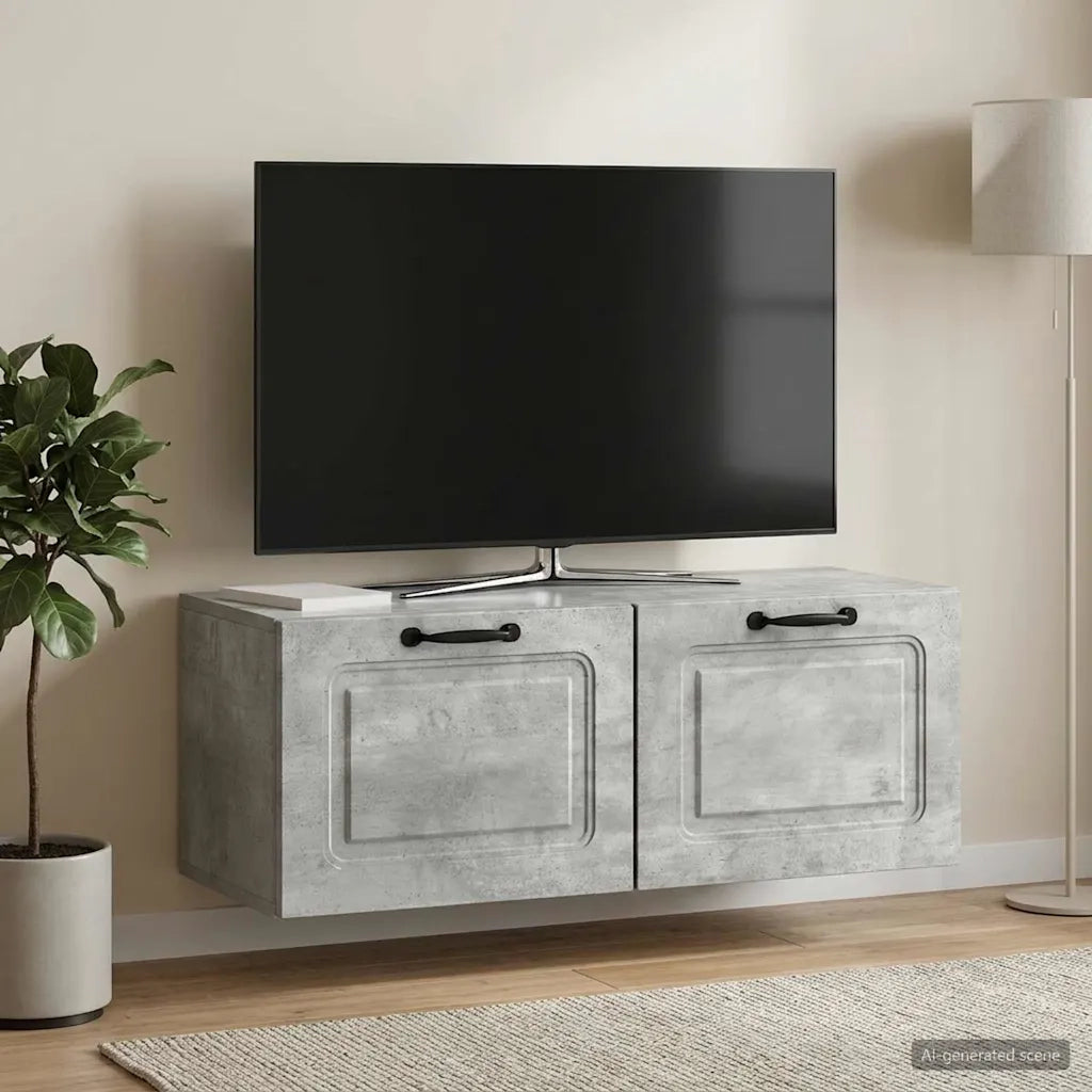 Mobile Porta TV da Muro Grigio Cemento 78,5 x 31 x 30 cm 899398