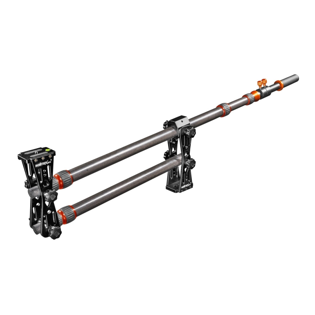 Carbon Camera Jib Traveller 7.2, Jimmy Jib per telecamera, braccio per videocamera estensibile 70-200cm, 16x10x80cm, filettatura 1/4“