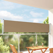 Tenda laterale-Tenda parasole per balcone 100% poliestere ferro acciaio 451593