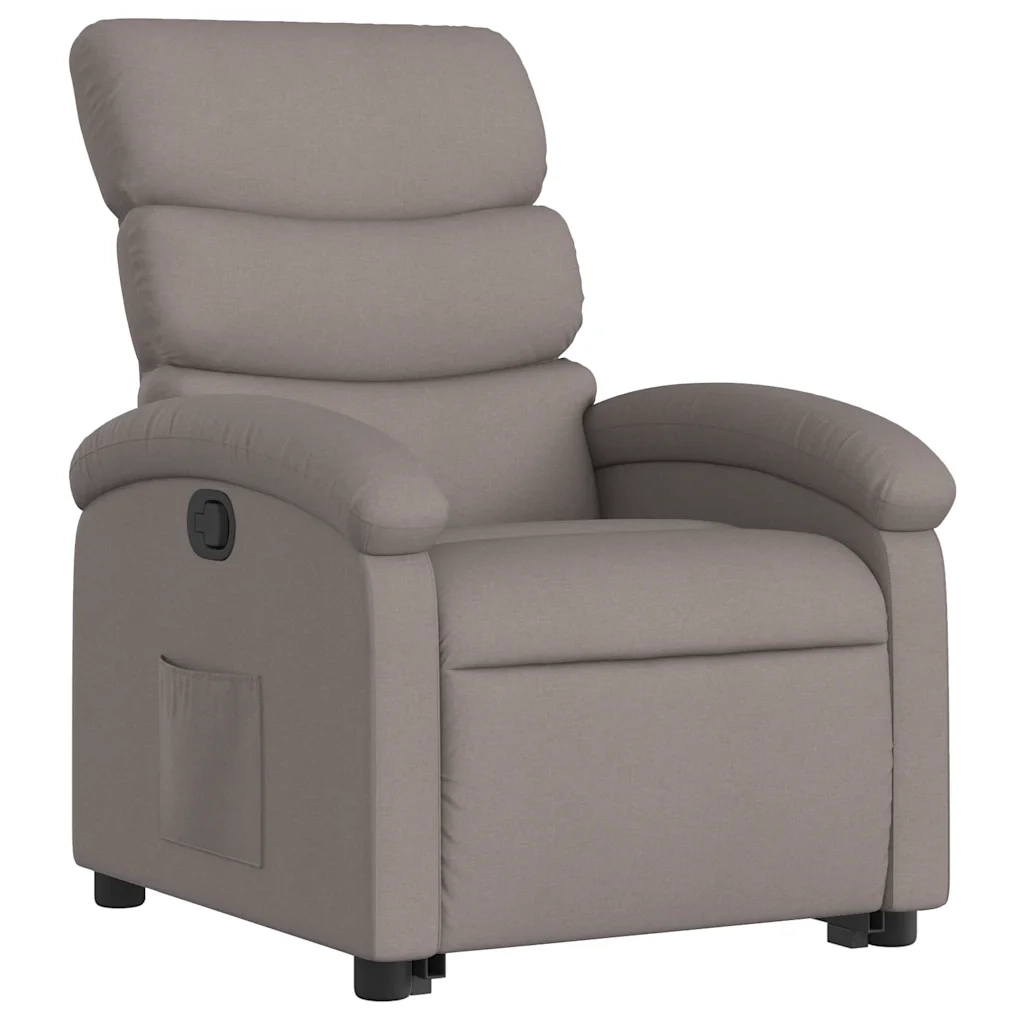 Poltrona Alzapersona Reclinabile Tortora in Tessuto 3203986
