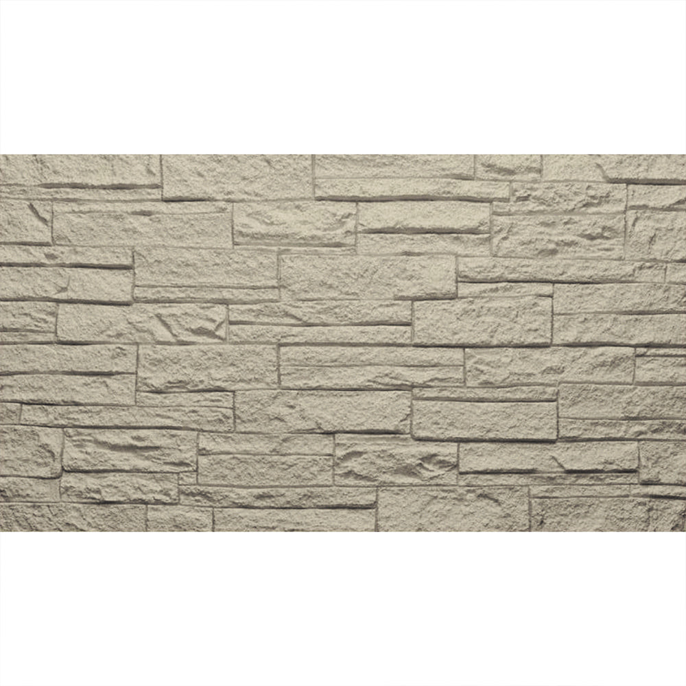 Set 12 Pannelli Decorativi Area 8,6 mq 120x60x2,5 cm Rivestimento Murale Effetto Mattoni in Pietra 3D in PU Greige