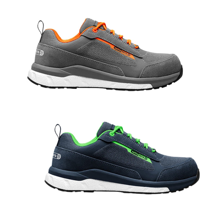 Scarpa Bassa Antinfortunistica da Lavoro S3S HRO SR FO Antiperforazione | Sottozero Modello Shuttle Grigio/Arancione/45