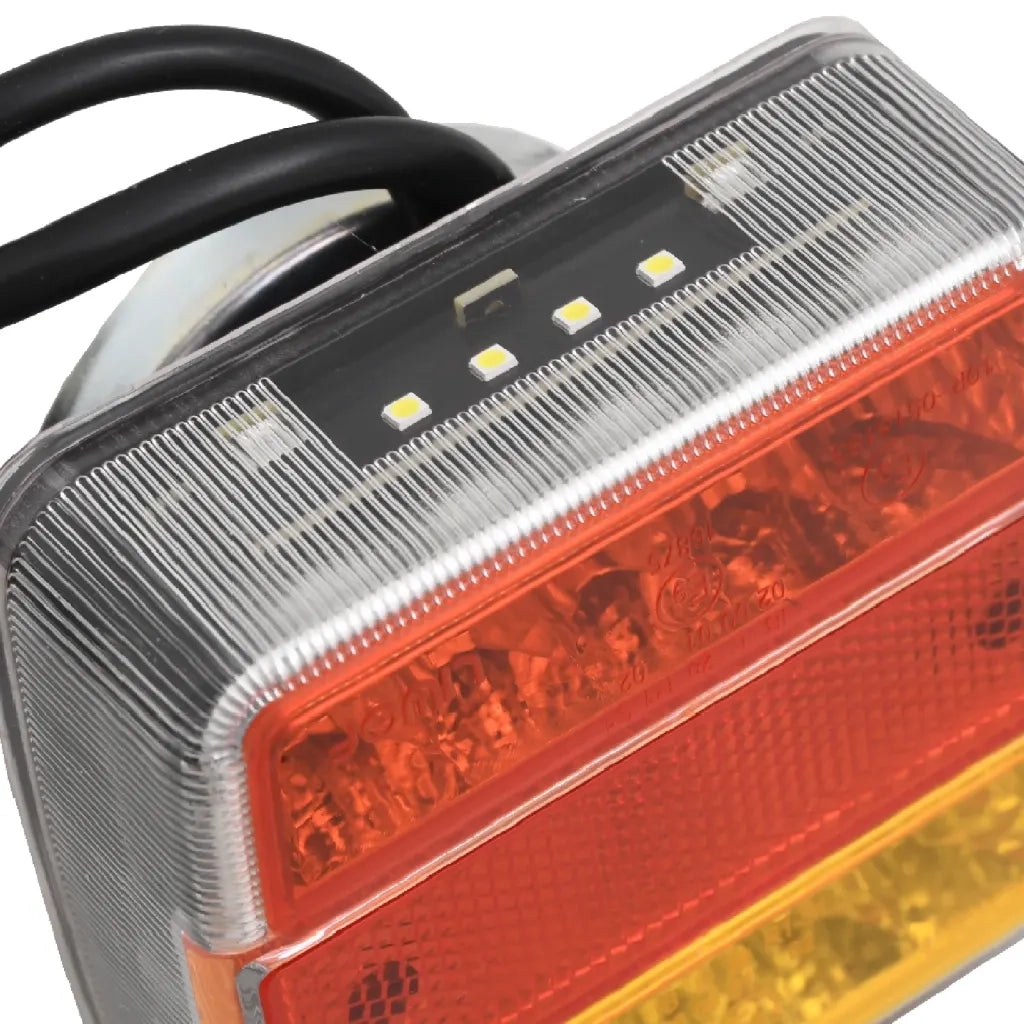 Luci Rimorchio 2 pz Rosso 10,5x7,5x10 cm 12V Lampadina LED CFW7148215