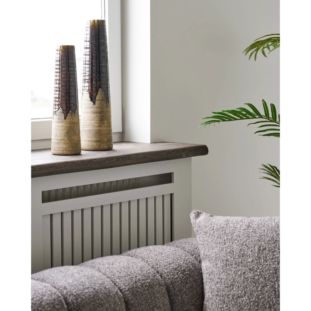 Vaso Decorativo Esbjerg, Marrone, Ceramica, 12,5x12,5x48 cm