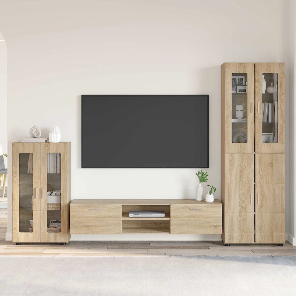 Set mobile TV FLORIN 3 pcs Rovere Sonoma Legno multistrato