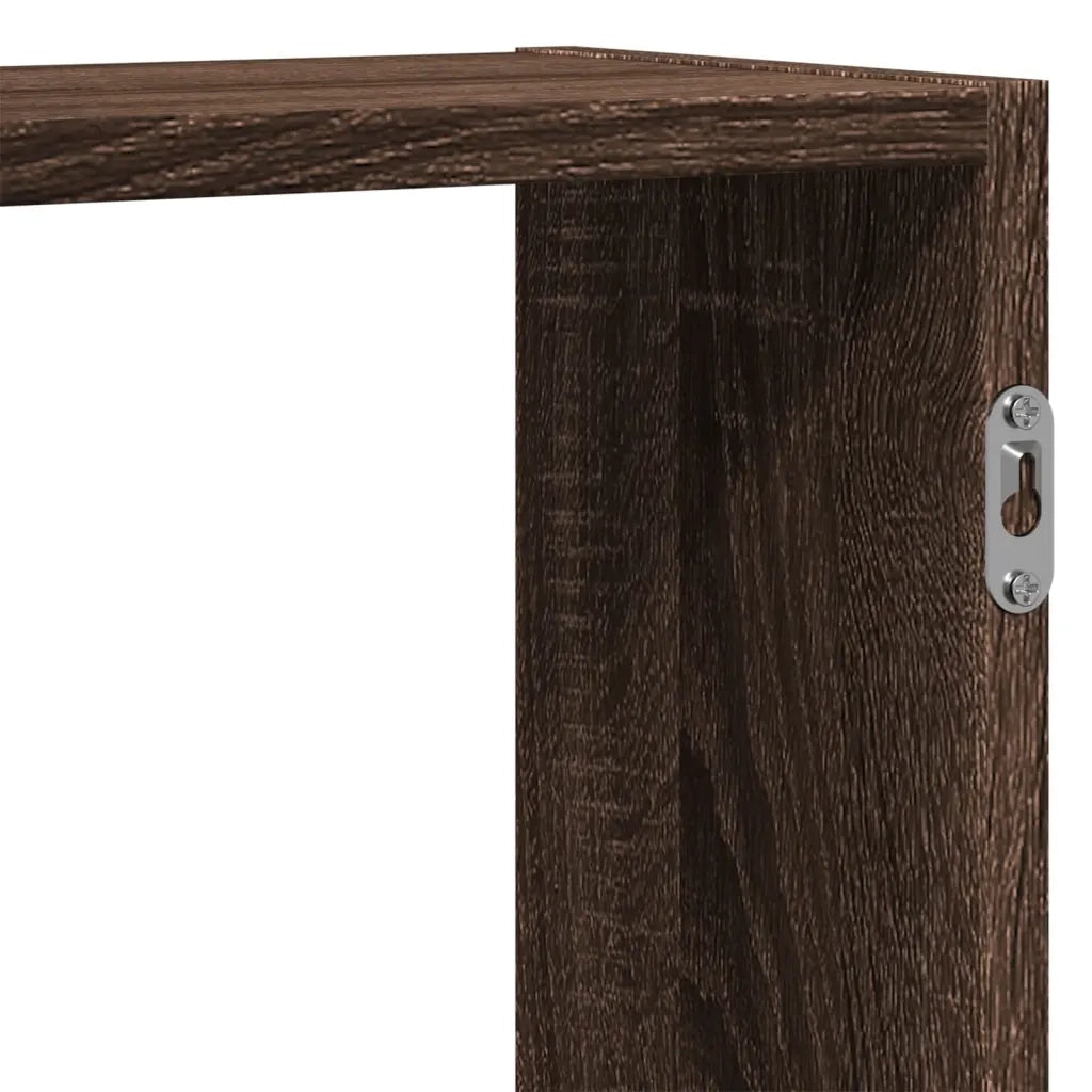 Scaffale a Parete Rovere Marrone 129x18x42 cm in Truciolato 853224