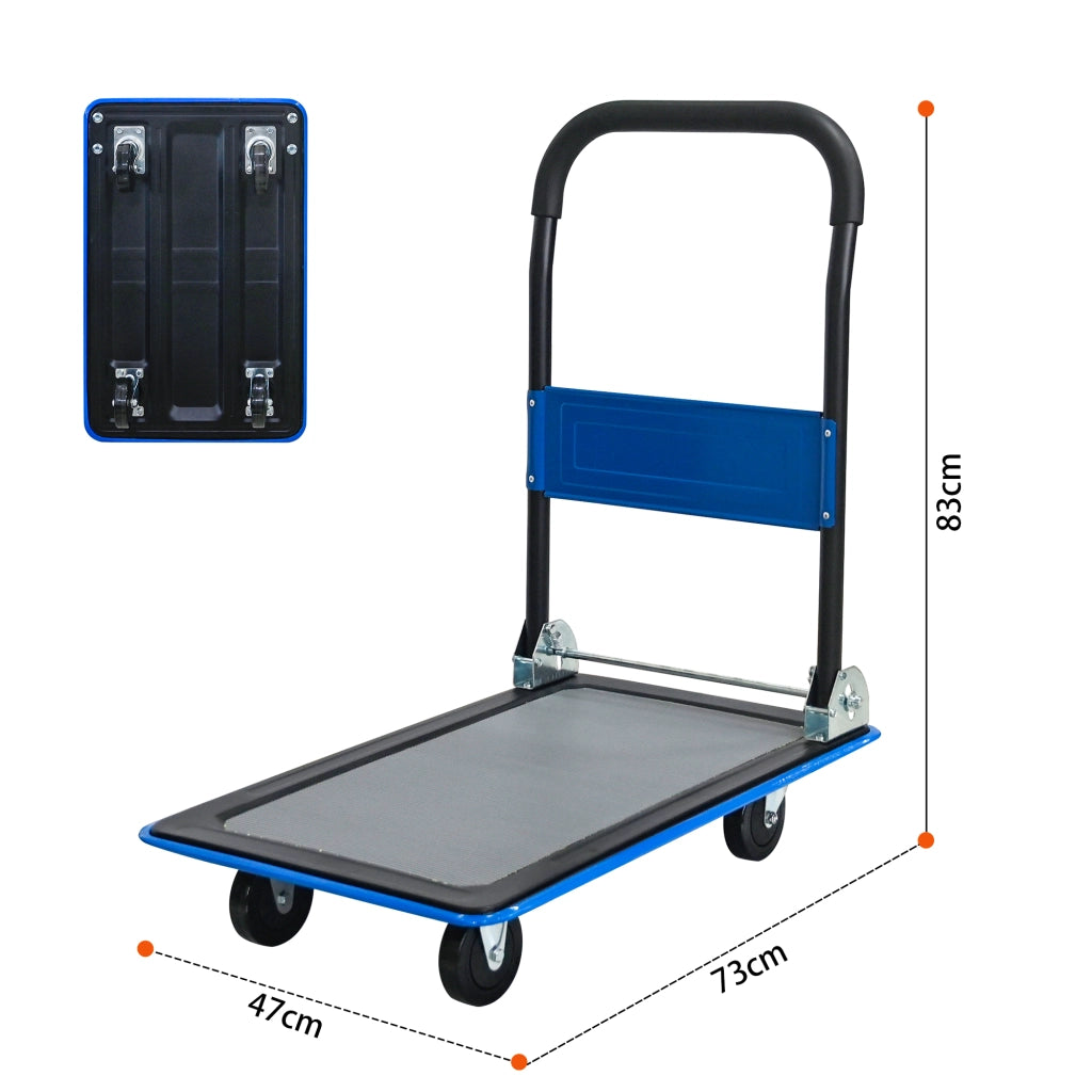 Carrello a piattaforma, carrello manuale a piattaforma per carichi pesanti da 150 kg con ruote girevoli a 360 gradi, pieghevole per carico e stoccaggi