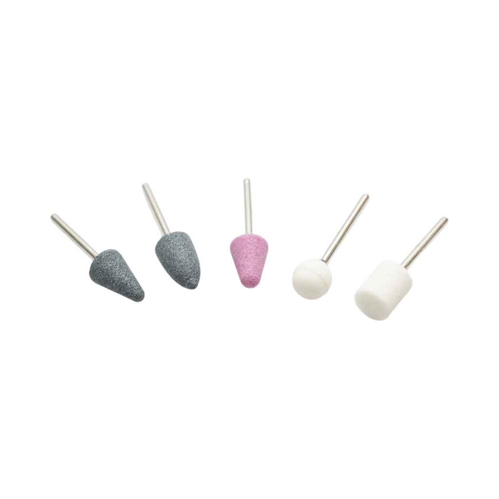 Set di 5 pietre abrasive con gambo da 3 mm Crownman
