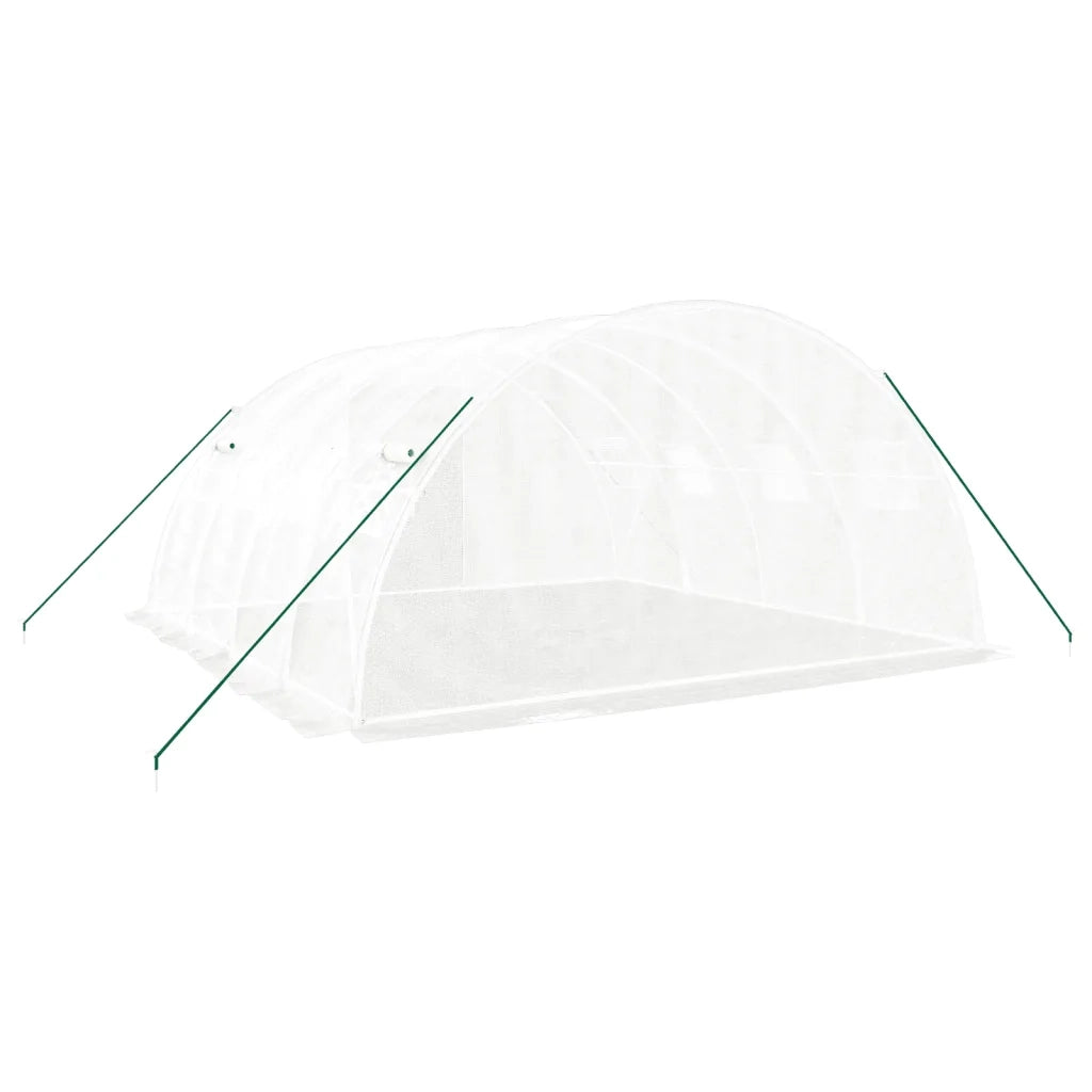 Serra con struttura in acciaio bianca 16 m2 4x4x2 m CFW5615216