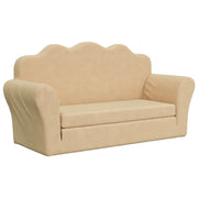 Divano letto | Sof¨¤ letto | Letto singolo per Bambini a 2 Posti Crema in Morbido Peluche