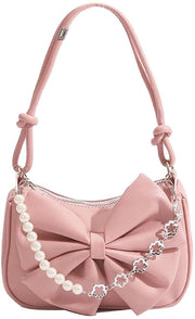 Borsa a spalla per signore e ragazze, borsa a mano rossa in pelle sintetica, mini borsa Y2K con chiusura a cerniera, borsa a spalla piccola per signora borsa sotto il gomito, 22 x 15 cm