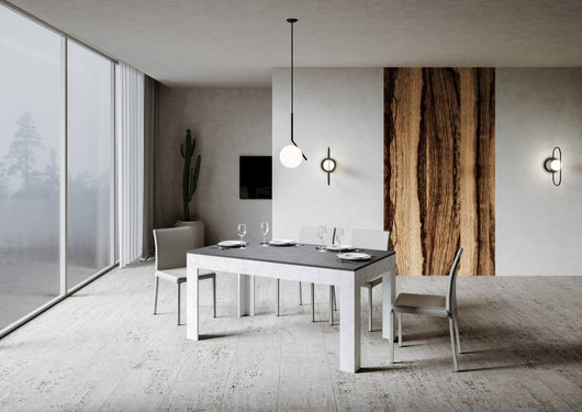 Tavolo Allungabile 160-220x90x77 cm Bibi Mix Antracite Spatolato